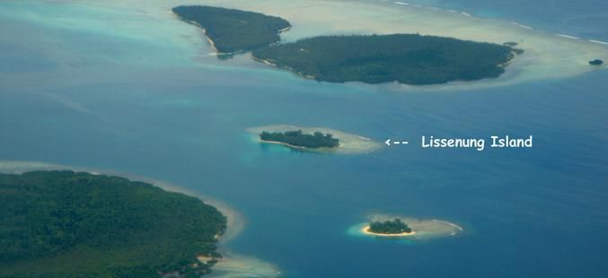 Pulau Lissenung dari udara