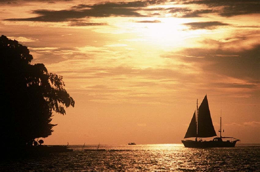 Sunset di pulau Isle des Indes