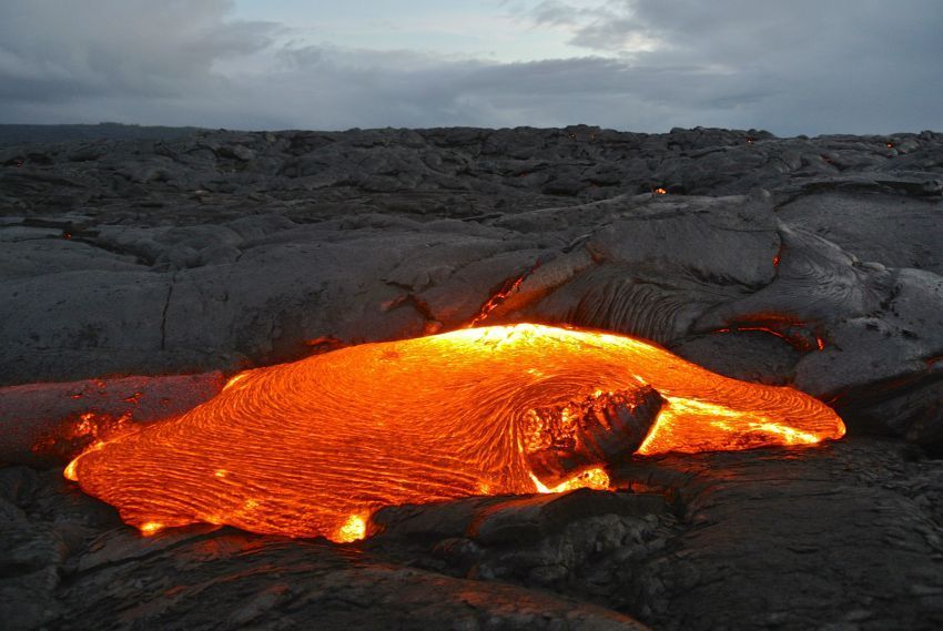 Kilauea saat menjelang malam