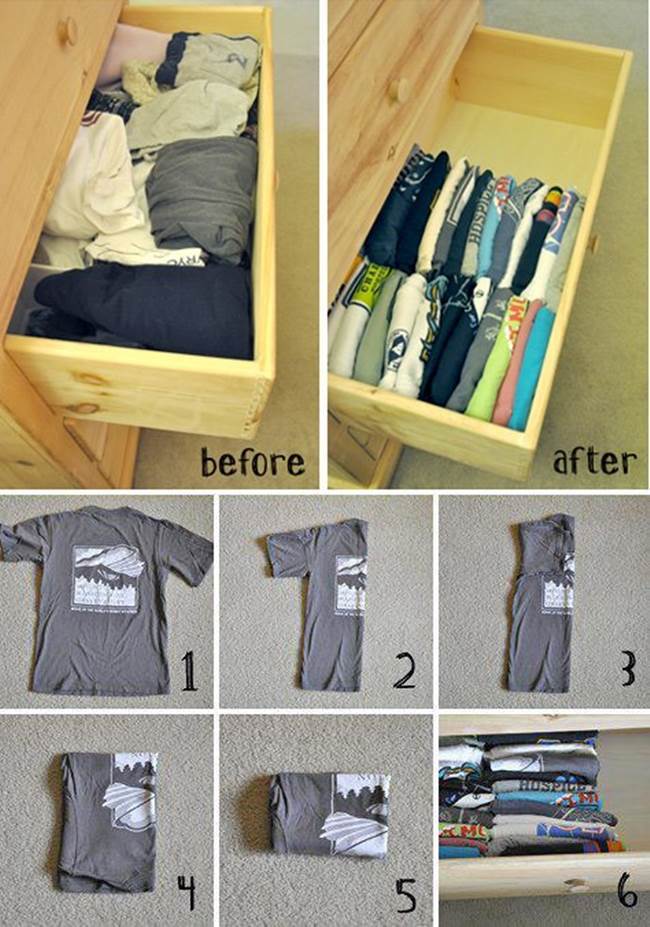 10 Tips Sederhana Agar R Kostmu Rapi Seperti Didesain Arsitek Lemari Yang Sempit Juga Bisa Menampung Banyak Pakaian Asal Kamu Lihai Dalam Melipat Kaos Benar