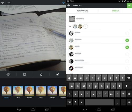Tekan tombol "back" di laman "share to"
