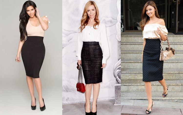 Rok high waist menyamarkan kaki pendek