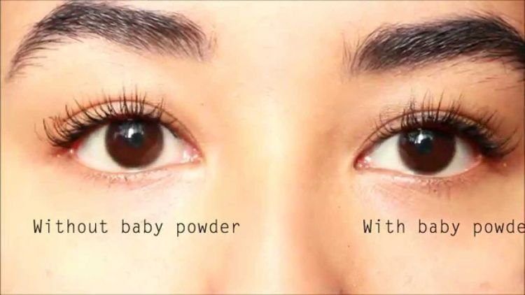 Perbedaan bulu mata yang pakai bedak bayi dan yang nggak