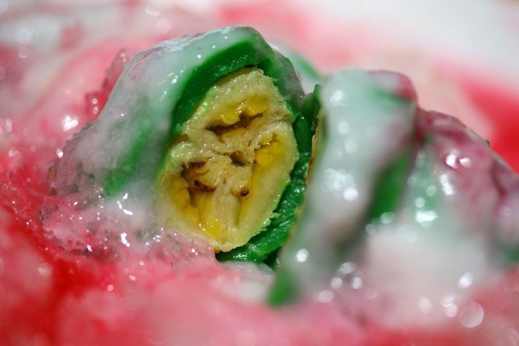 Es pisang ijo