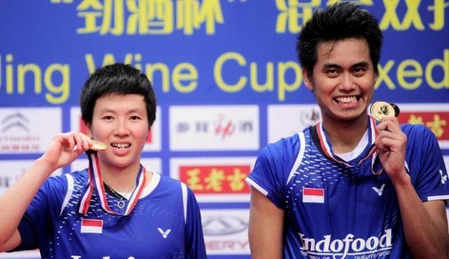 Tontowi Ahmad/Lilyana Natsir meraih gelar juara dunia 2013