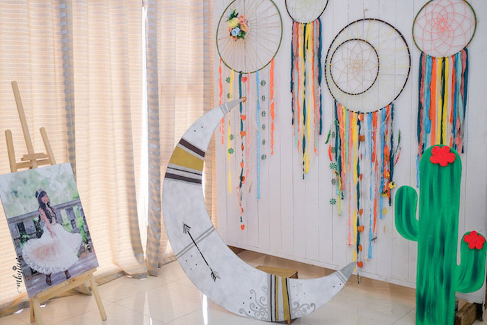 Pajangan dinding boho khas dream catcher