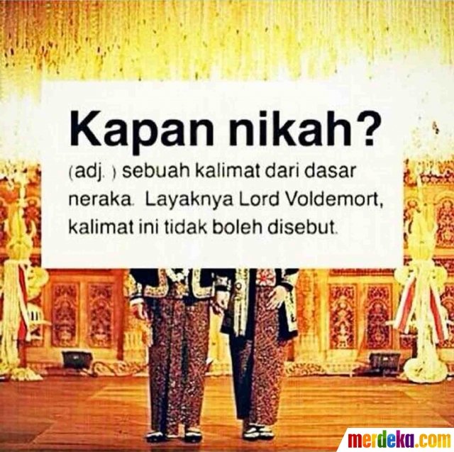 Pertanyaan keramat dari keluarga