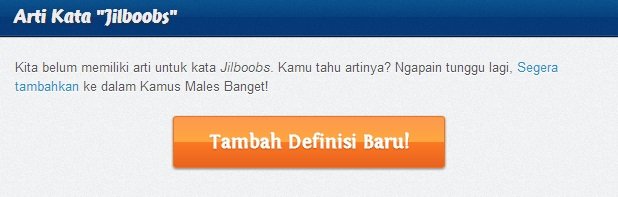 tak ada penjelasan khusus soal Jilboobs
