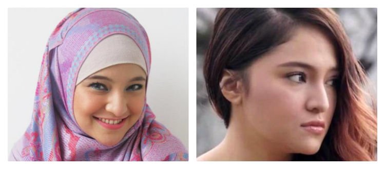 Mana yang lebih adem, yang kanan (www.hijabii.com) atau yang kiri (m.eksposnews.com)?