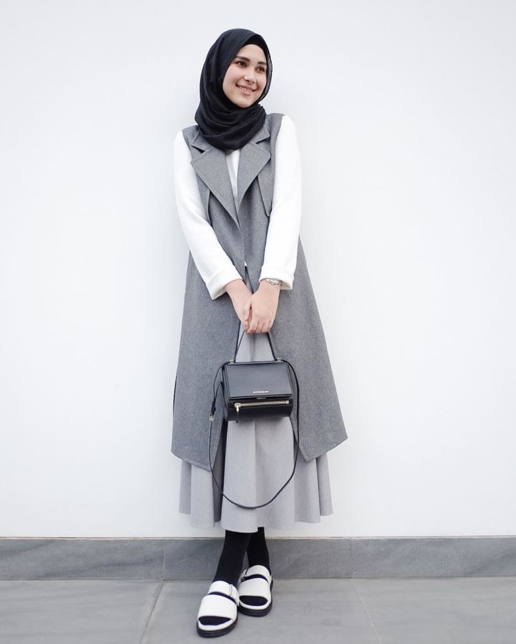 Rok maxi, long vest, blouse
