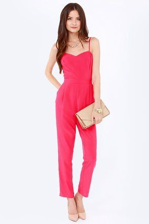 pink jumpsuit