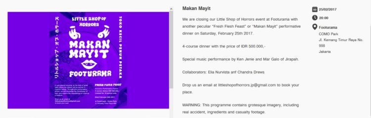 Event makan mayit oleh