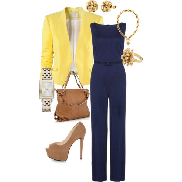 Yellow look dengan jumpsuit