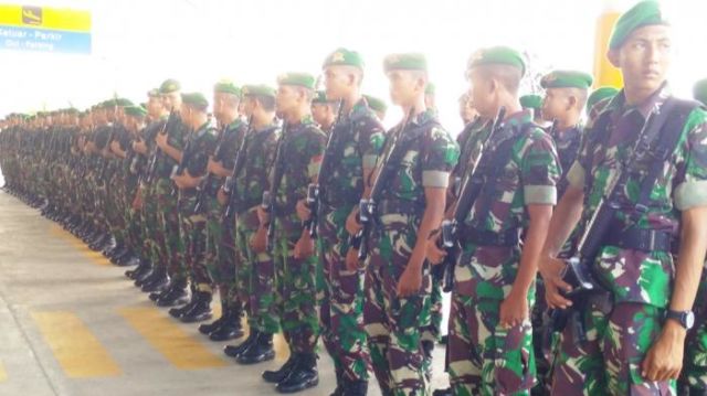 apel TNI sebelum melaksanakan penugasan