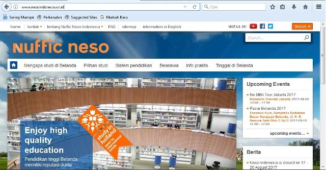 Tampilan Beranda Neso Indonesia