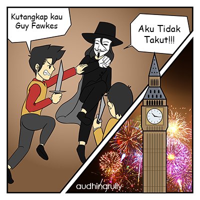Kegagalan Guy Fawkes - Ilustrasi Penulis