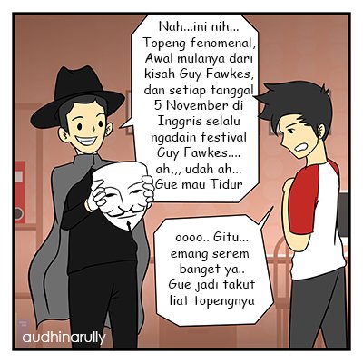 Topeng Guy Fawkes - Ilustrasi Penulis