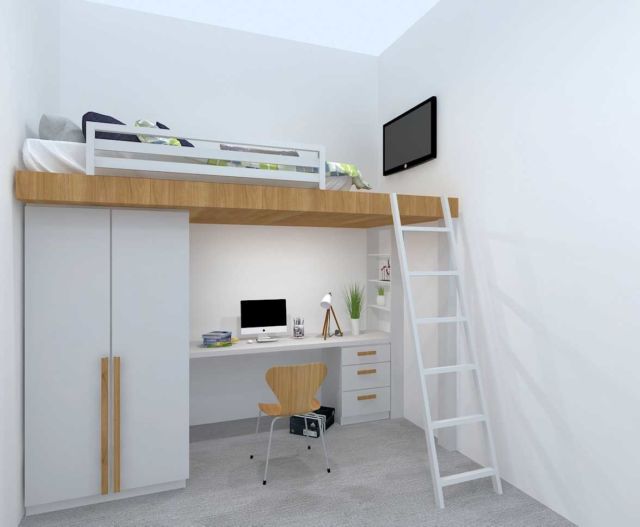 Bunk bed merupakan pilihan tepat untuk apartemen mungil