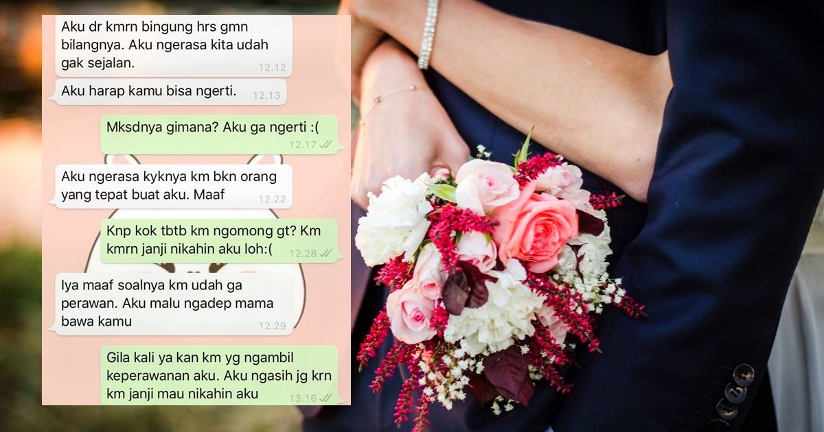 Pernah Janjikan Mau Nikah Cowok Ini Minta Putus Pakai Dalih Keperawanan Nggak Gini Caranya Bos Pernah Janjikan Mau Nikah Cowok Ini Minta Putus Pakai Dalih Keperawanan Nggak Gini Caranya Bos