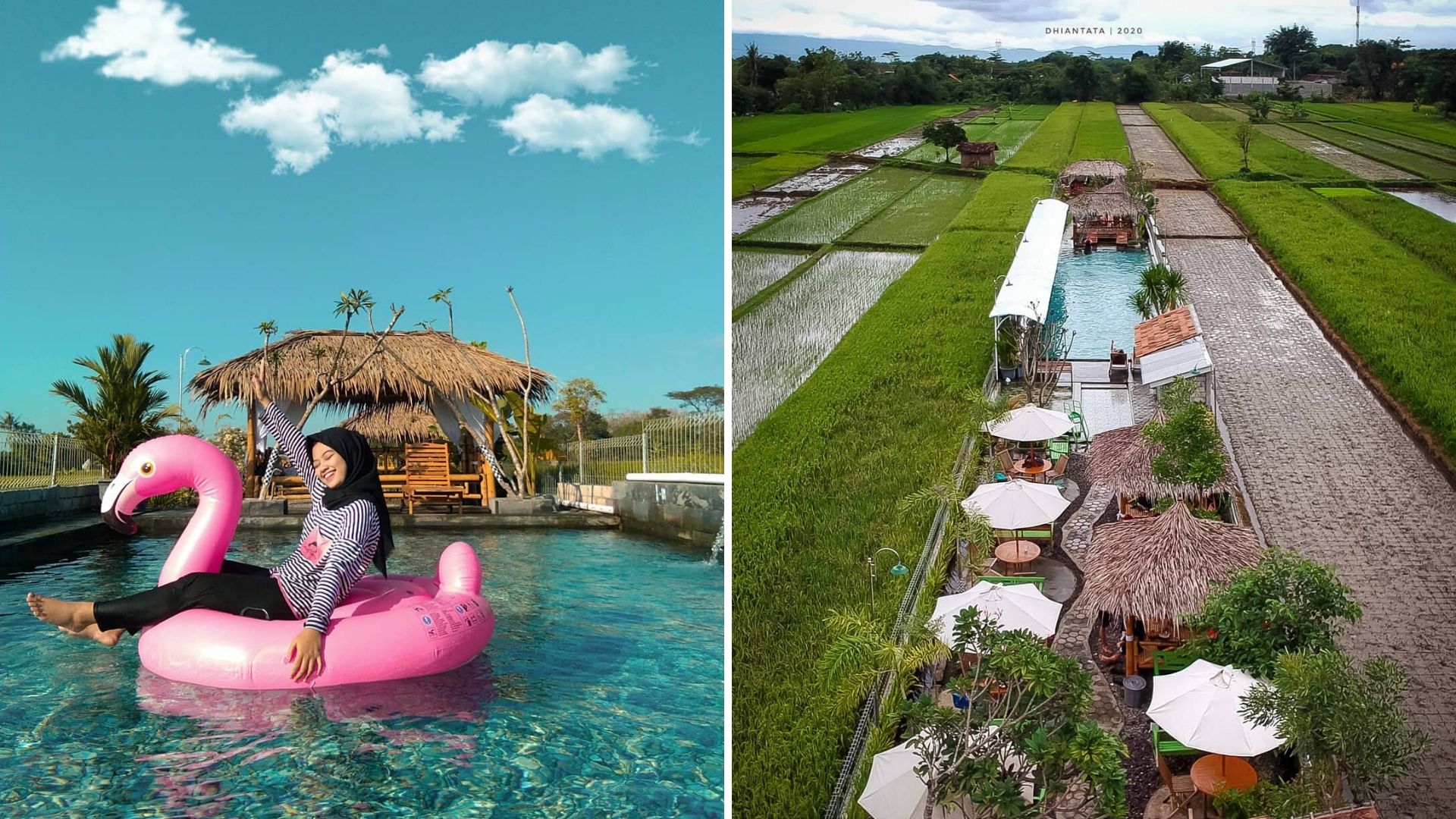 Pesona Alam Tirta, Kolam Renang di Tengah Sawah yang Lagi