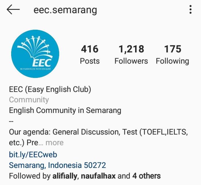 Instagram eec semarang