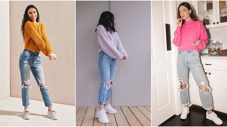 5 Warna Sweater Yang Paling Pas Dipadukan Dengan Celana Jeans Robek Kekinian Dan Manis