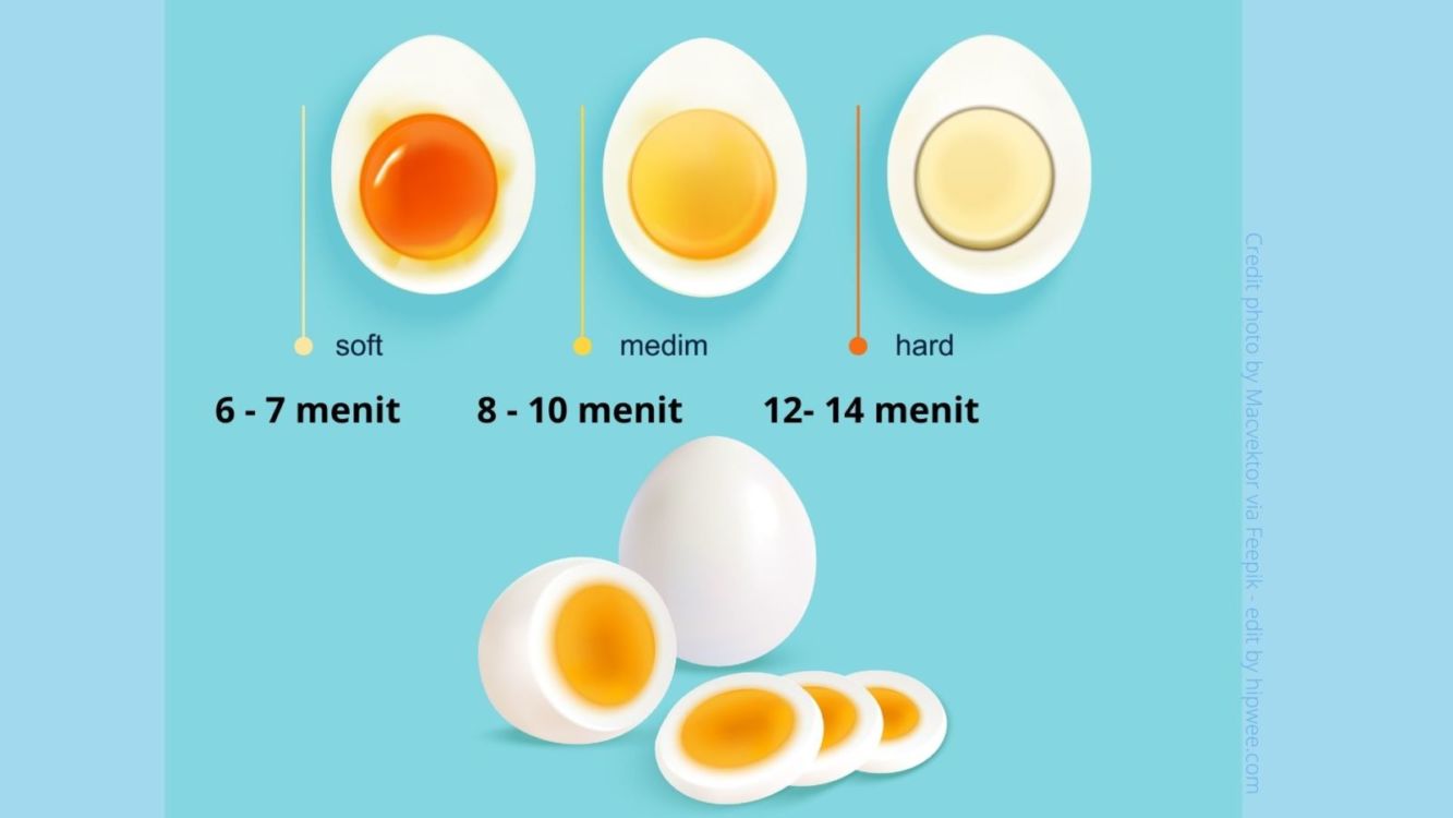 telur dalam berbagai tingkat kematangan