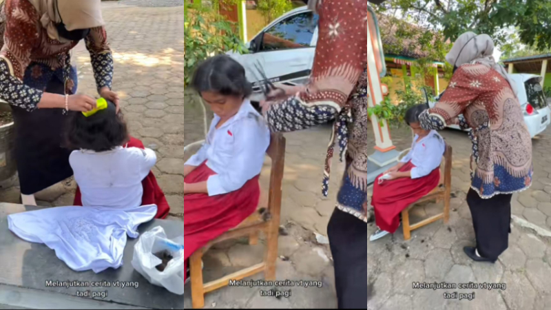 Guru SD bersihkan kutu siswa